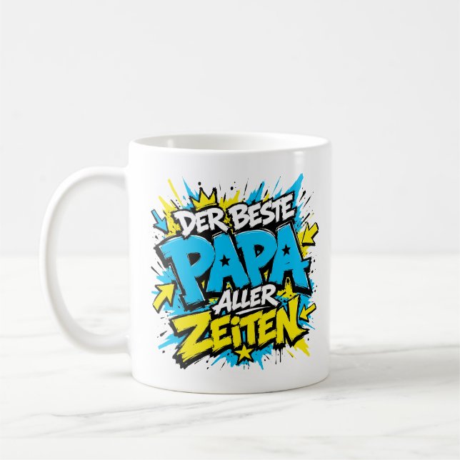Mug le meilleur papa de tous les temps graffiti 11 (Gauche)