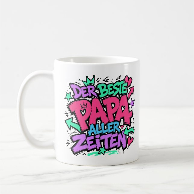 Mug le meilleur papa de tous les temps graffiti 12 (Gauche)