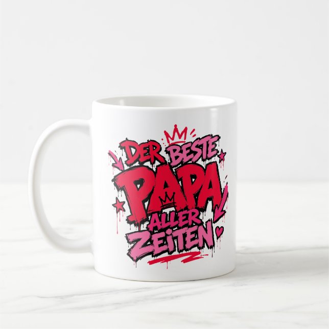 Mug le meilleur papa de tous les temps graffiti 13 (Gauche)