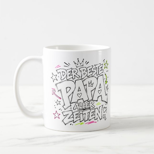 Mug le meilleur papa de tous les temps graffiti 14 (Gauche)