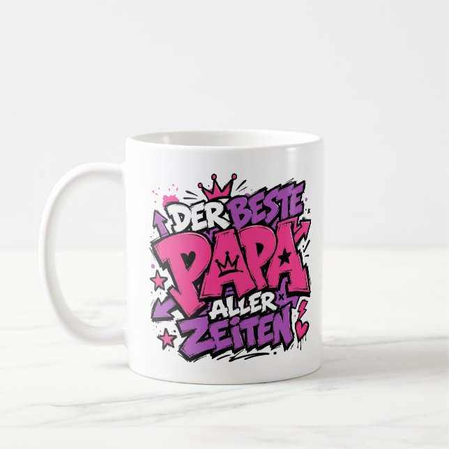 Mug le meilleur papa de tous les temps graffiti 7 (Gauche)