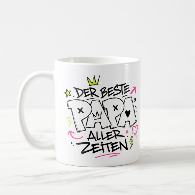 Mug le meilleur papa de tous les temps graffiti 9 (Gauche)