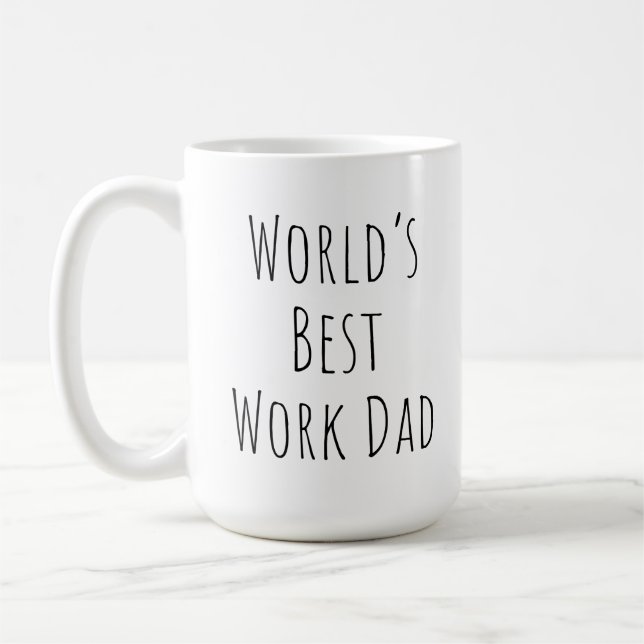 Mug Le meilleur papa de travail du monde drôle (Gauche)