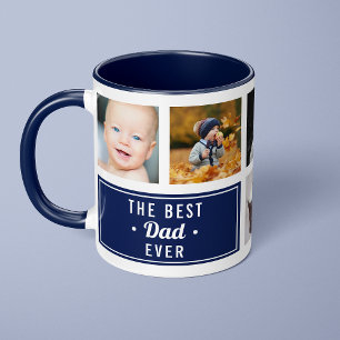 Mug Le Meilleur Papa du Monde Collage de Photos Person