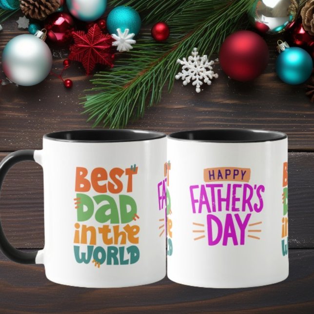 Mug Le meilleur papa du monde | Happy Fête des pères c (Créateur téléchargé)