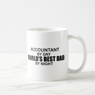 Mug Le meilleur papa du monde par nuit - comptable