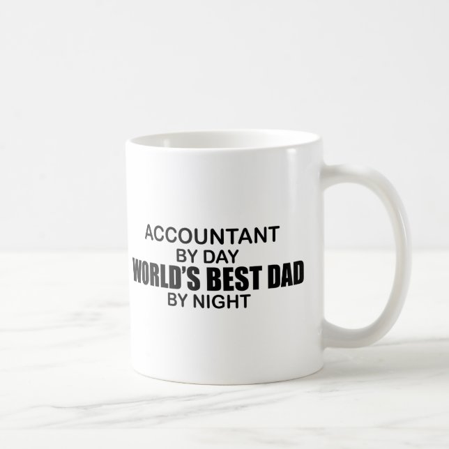 Mug Le meilleur papa du monde par nuit - comptable (Droite)