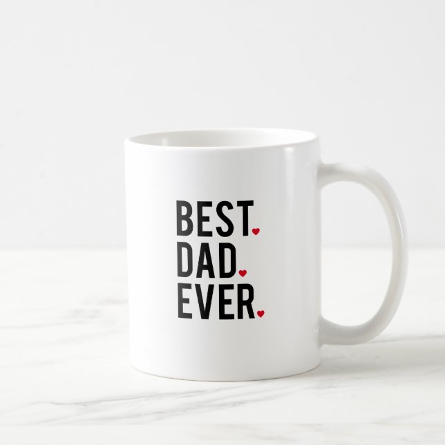 Mug le meilleur papa jamais, art de mot, conception (Droite)