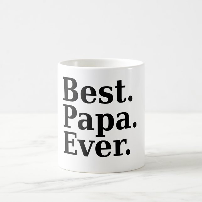 Mug Le meilleur. Papa. Jamais. (noir) (Centre)
