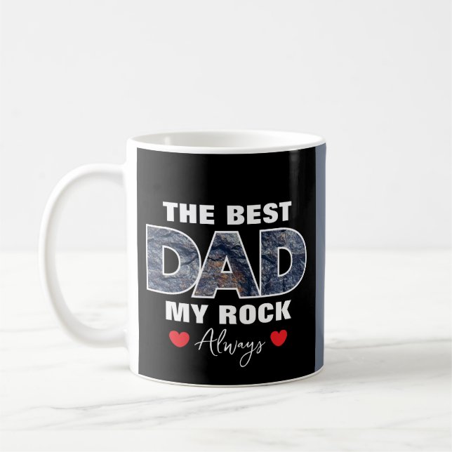 Mug "Le meilleur papa mon rock toujours" Graphique (Gauche)