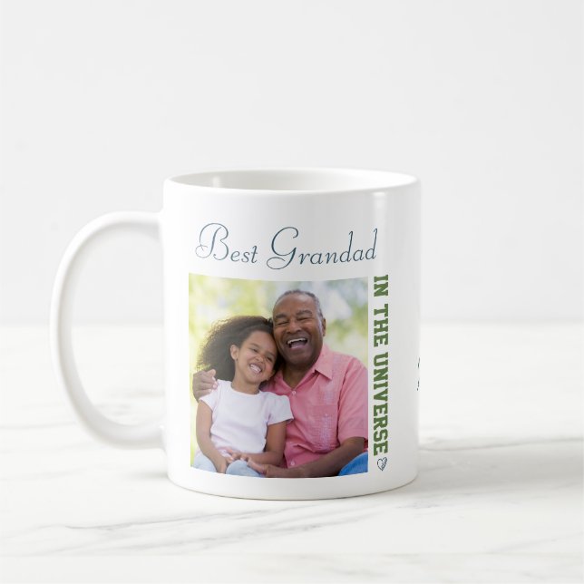 Mug Le meilleur papy dans l'univers - deux photos (Gauche)
