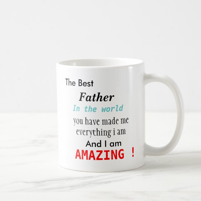 Mug Le meilleur père du monde (Droite)