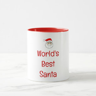 Mug Le meilleur Père Noël du monde en rouge