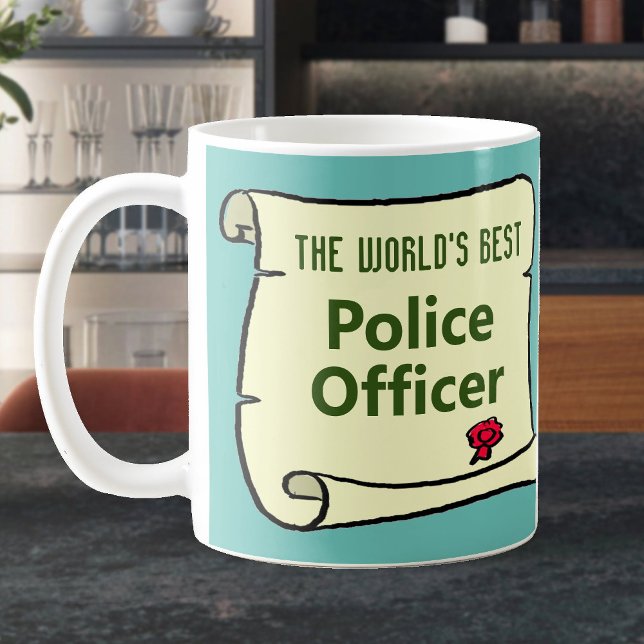 Mug Le meilleur policier du monde. (Créateur téléchargé)