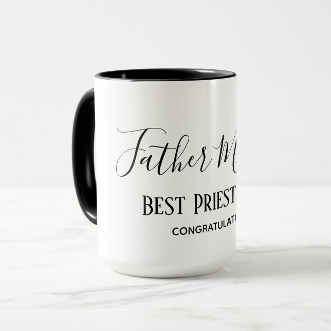 Mug Le meilleur prêtre pasteur du monde Deacon Bishop (Devant gauche)