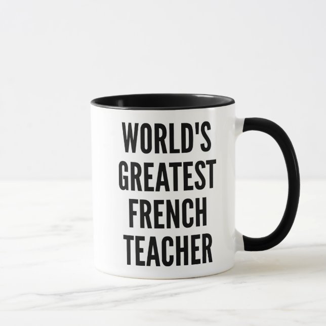Mug Le meilleur professeur de français dans le monde (Droite)