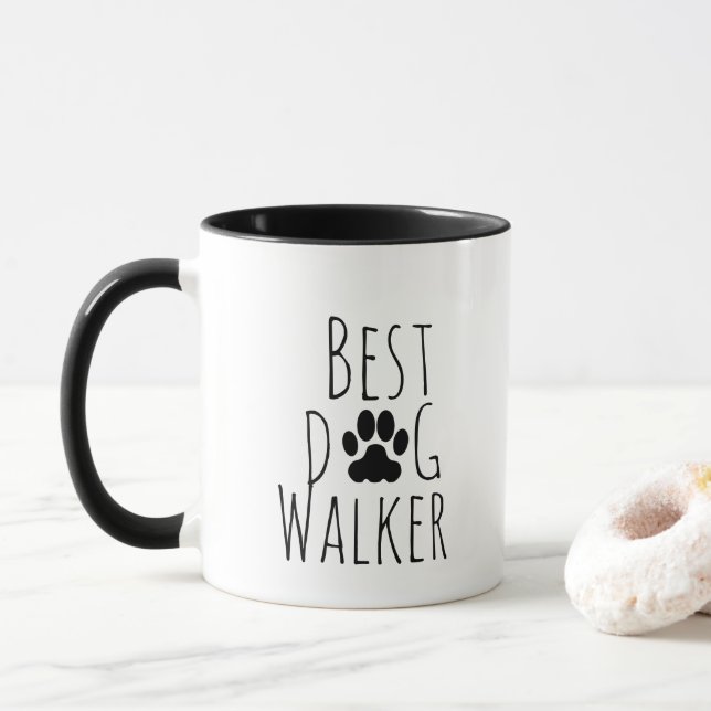 Mug Le meilleur promeneur de chiens jamais. (Avec donut)