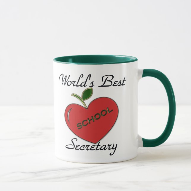 Mug Le meilleur secrétaire de l'école du monde (Droite)