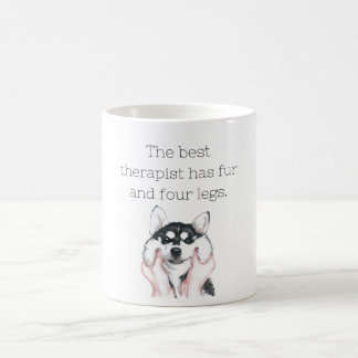 Mug Le meilleur thérapeute a de la fourrure et quatre 
