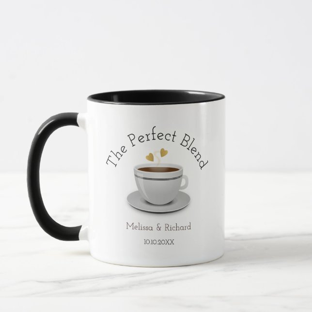 Mug Le Mélange Parfait Coeur Café Mariage Favoriser (Gauche)