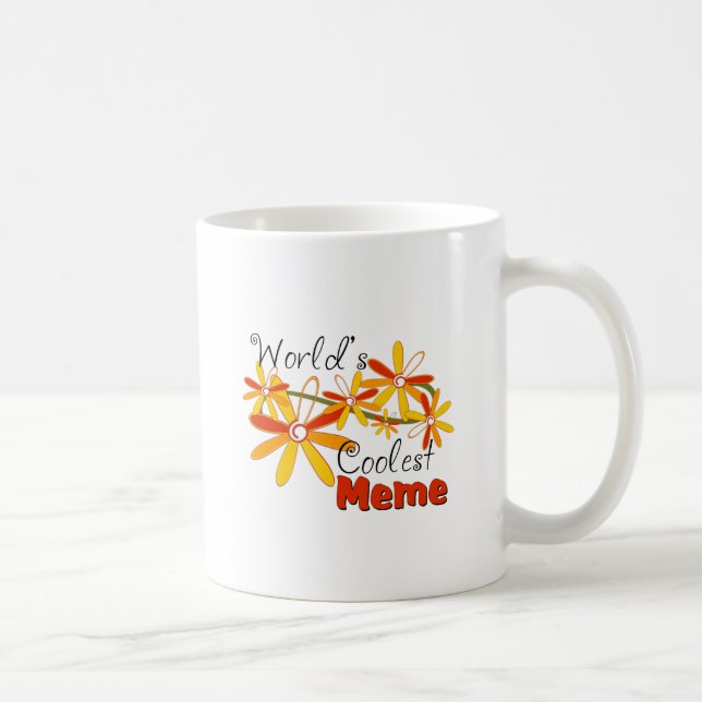 Mug Le mème le plus cool du monde floral (Droite)
