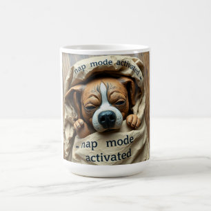 Mug Le mode de sieste de chien activé est un design mi