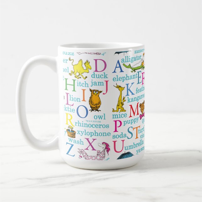 Mug Le modèle ABC de Dr Seuss avec des mots (Gauche)