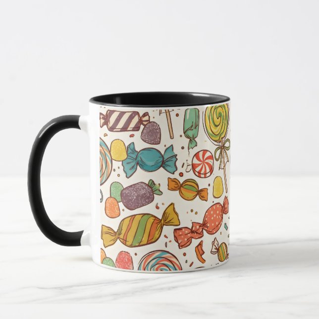 Mug Le monde des bonbons. (Gauche)