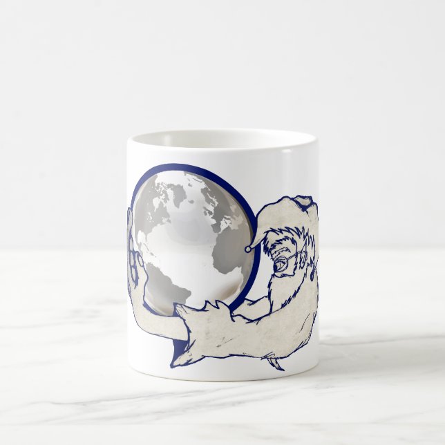 Mug le monde entier dans une main de singes (Centre)