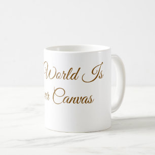Mug "Le Monde Est Votre Toile" Minimaliste