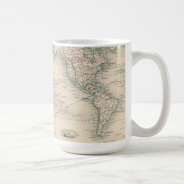 Mug Le monde sur la projection du Mercator (Droite)
