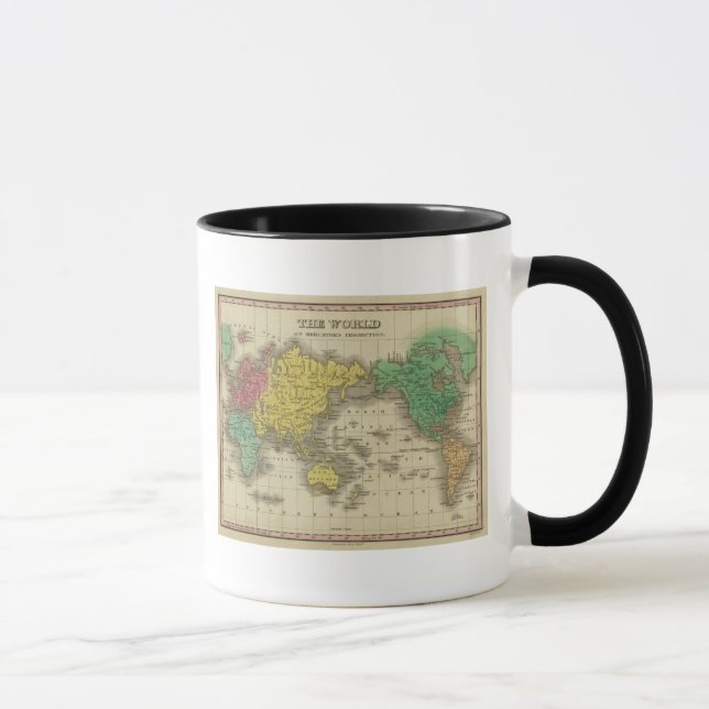 Mug Le monde sur la projection du Mercator (Droite)
