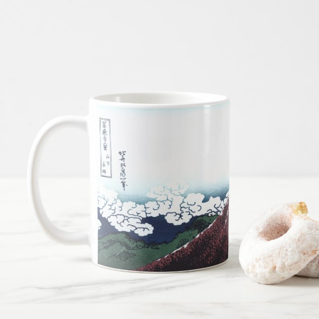 Mug Le mont Fuji Ukiyo-e par Hokusai, japonais (Avec donut)