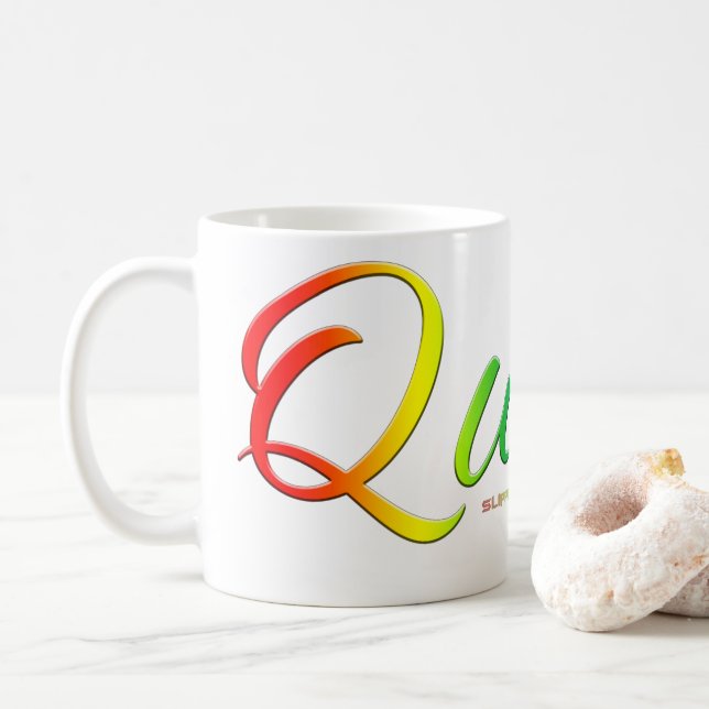 Mug Le mot unique expressif et étrange de SlipperyJoe  (Avec donut)