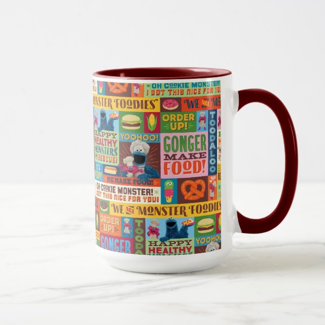 Mug Le Motif de camion Foodie de Cookie Monster (Droite)
