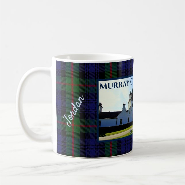 Mug Le Murray Clan Castle Tartan écossais Votre nom (Gauche)
