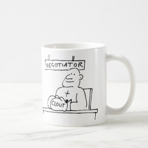 Mug Le négociateur au bureau a un gant de boxe avec Cl