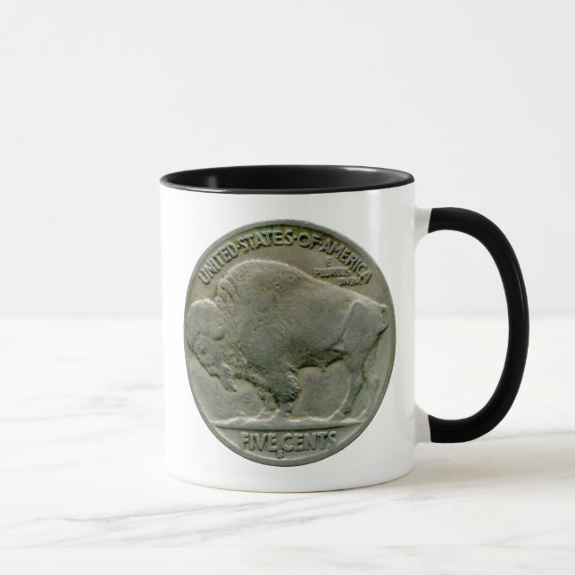 Mug Le nickel de "Buffalo" des 1936 USA coupe la queue (Droite)
