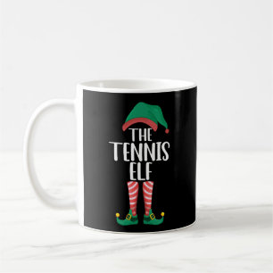 Mug Le Noël de la famille assortie de l'elfe de tennis
