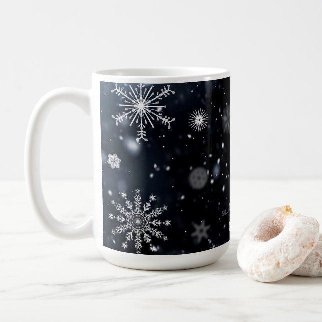 Mug Le Noël de SlipperyJoe, hiver magique paisible à (Avec donut)