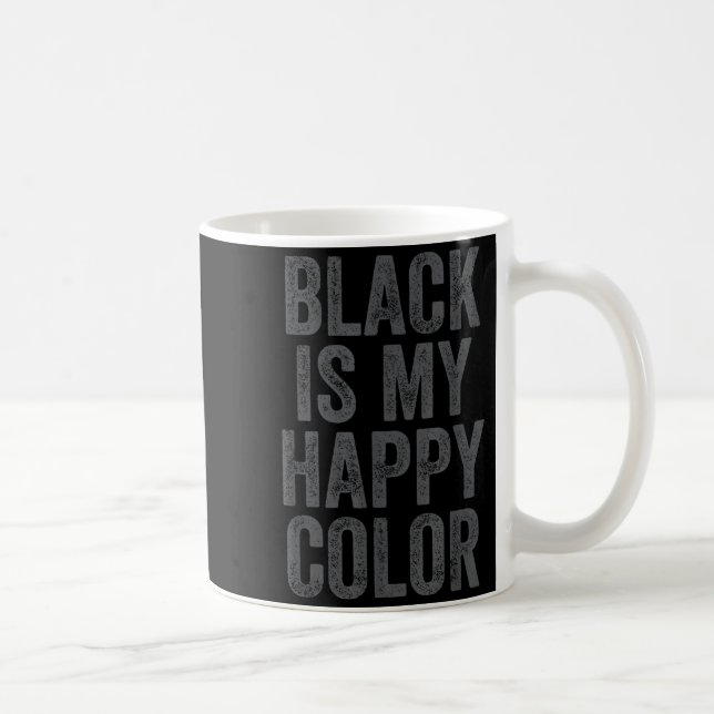 Mug Le noir est ma couleur heureuse Goth Emo Drôle Sar (Droite)