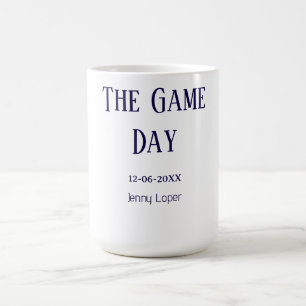 Mug le nom du match du club de football du jour de la 
