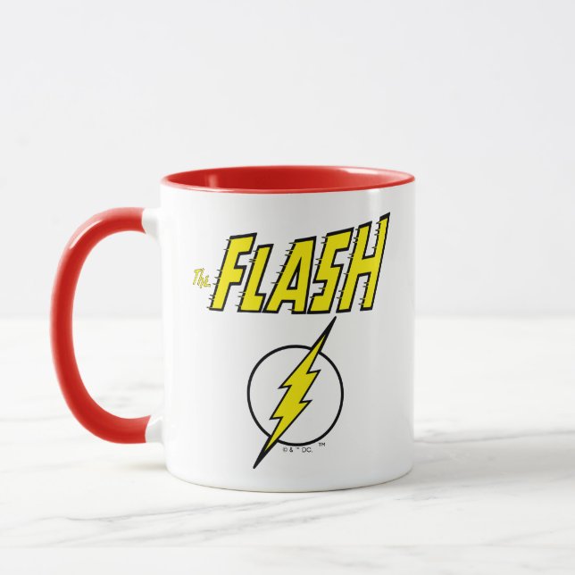 Mug Le nom Flash et logo d'éclair (Gauche)
