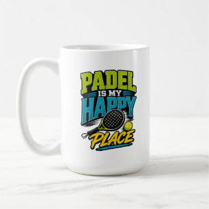 Mug Le Padel Est Mon Endroit Heureux Retro Sports