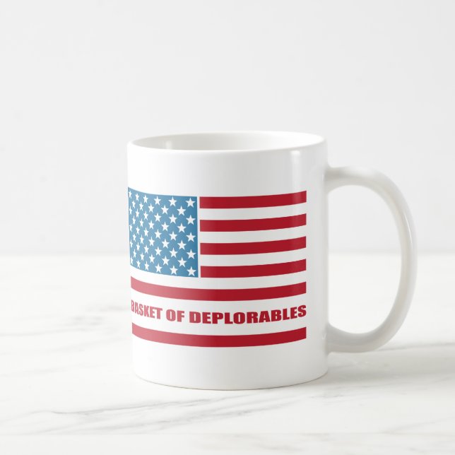 Mug Le panier du drapeau américain de Deplorables (Droite)