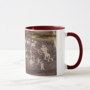 Mug Le panneau d'art de roche de chasseur