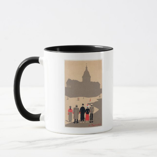 Mug Le Panthéon Art Déco Scène Paris, France (Gauche)