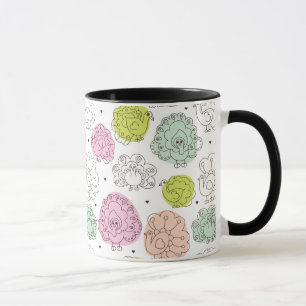 Mug le paon badine le cru de papier peint