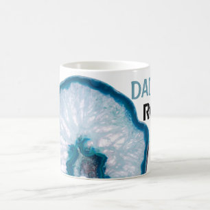 Mug Le PAPA de *~* bascule l'agate bleue en pierre