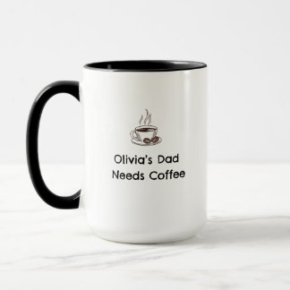 Mug Le papa d'Olivia | Cadeau pour parent avec nom per